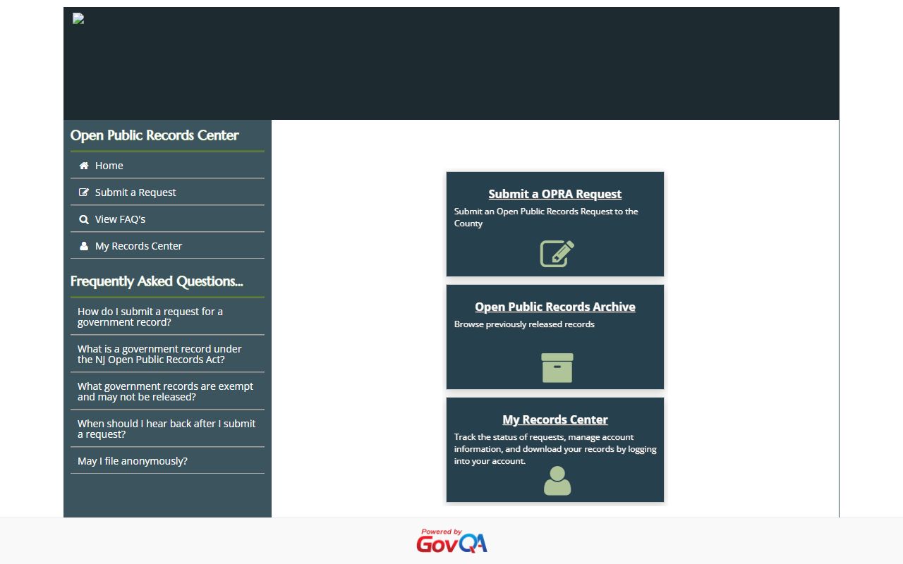 Mercer County inmate records OPRA portal